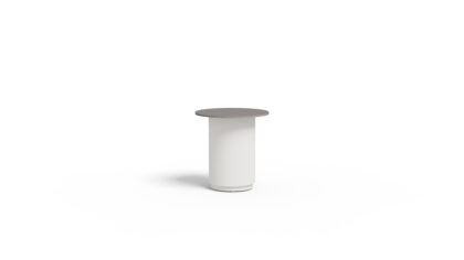 Mercer Side Table RD Aluminum 20&#8243;