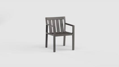 Crosby Dining Arm Chair Aluminum