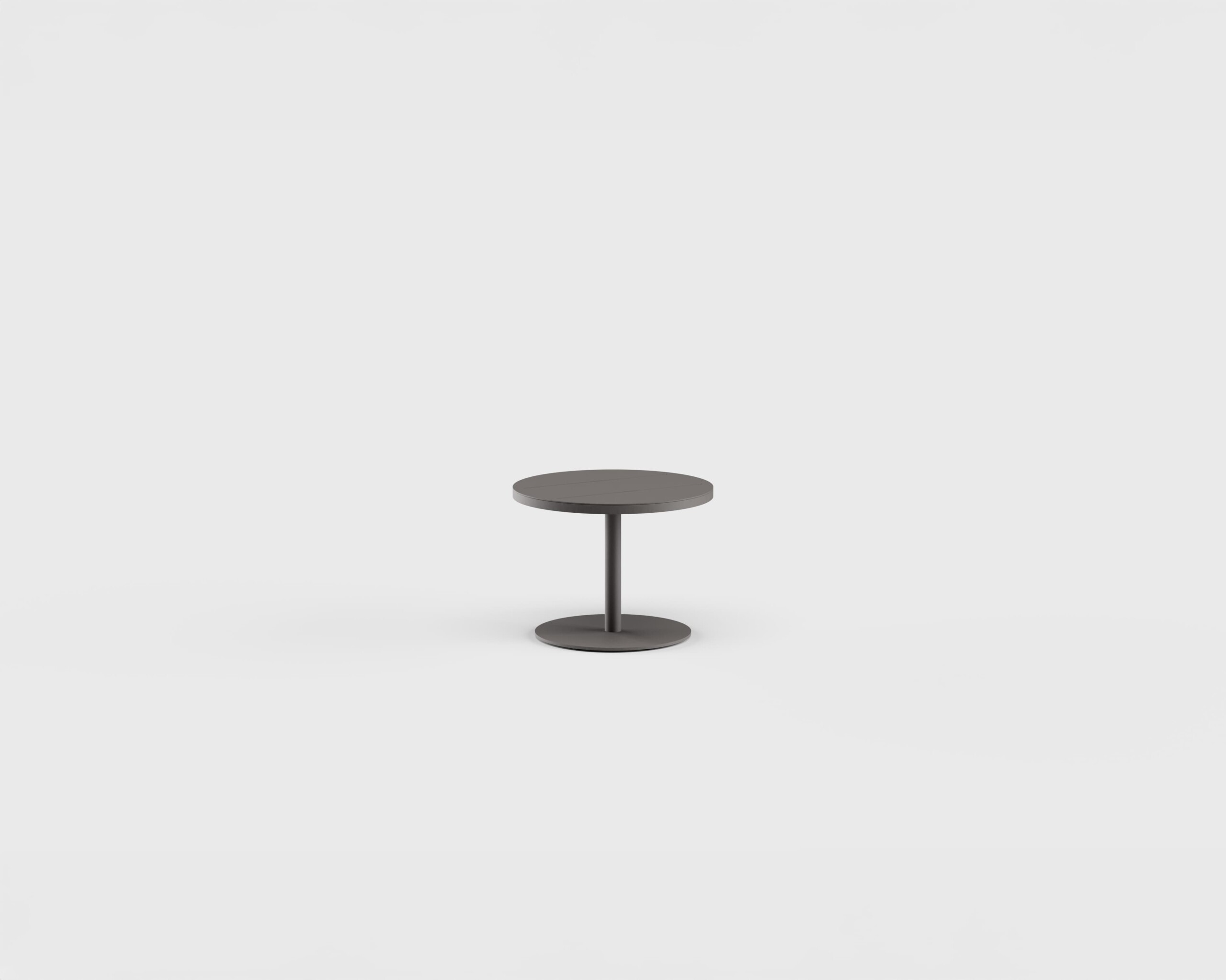 Greenwich Side Table RD Aluminum 21.75&#8243;