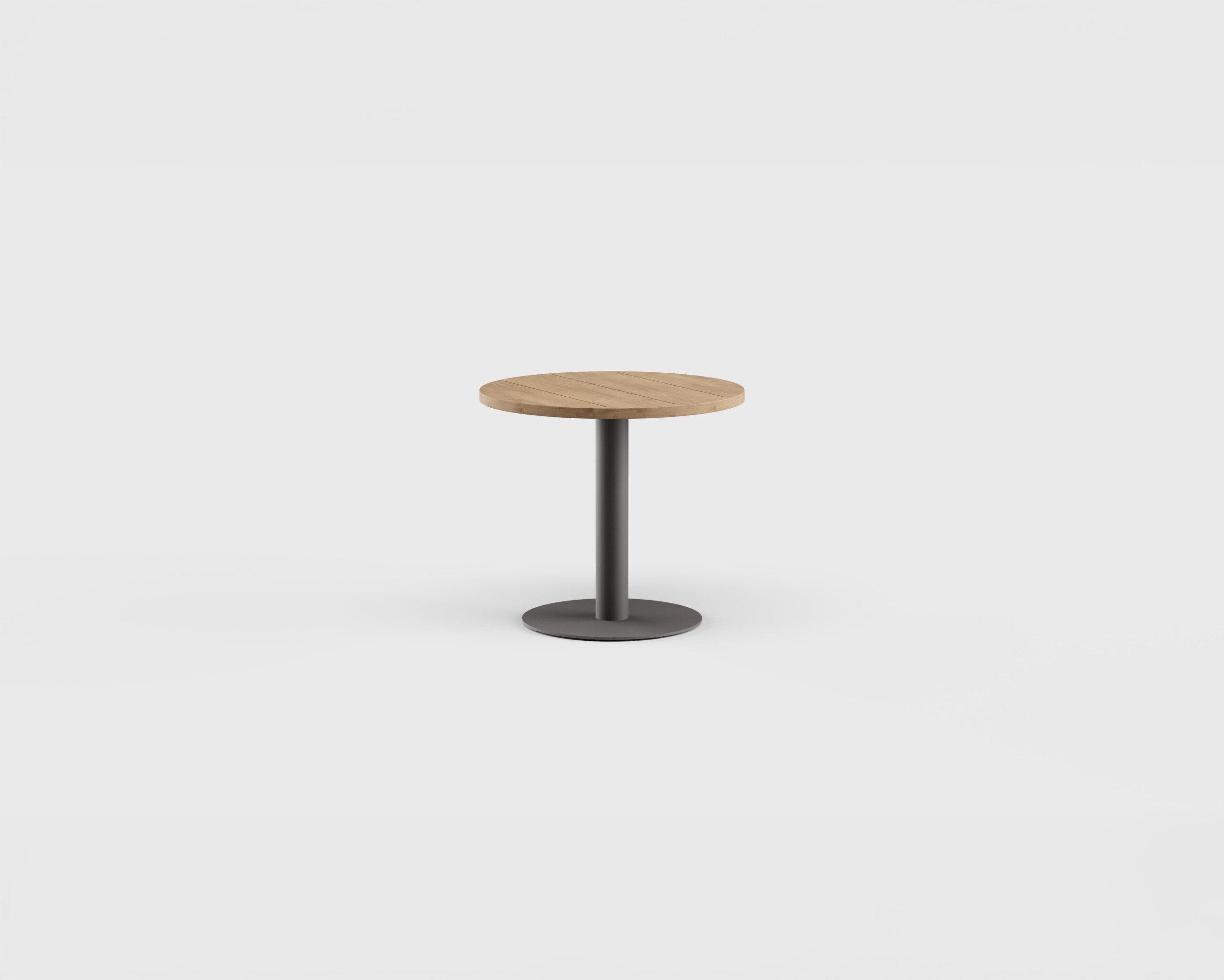 Greenwich Cafe Table Pedestal RD Teak 31.5&#8243;