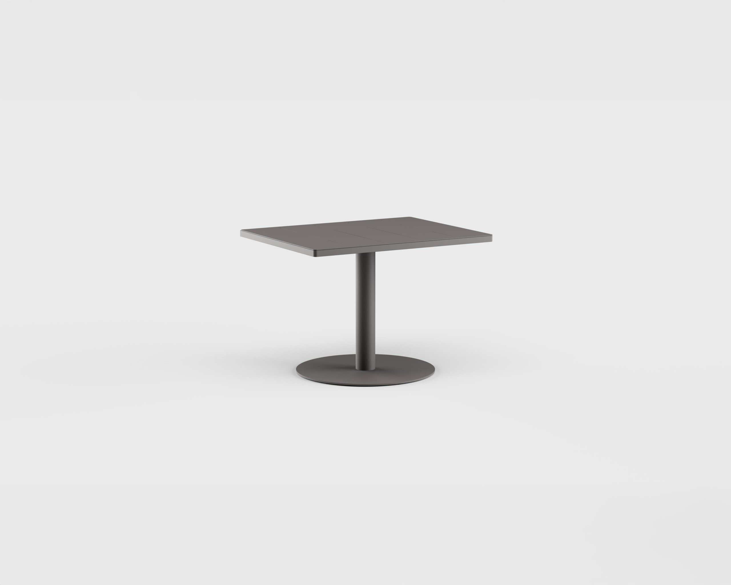 Greenwich Cafe Table Pedestal Rect Aluminum 40&#8243;