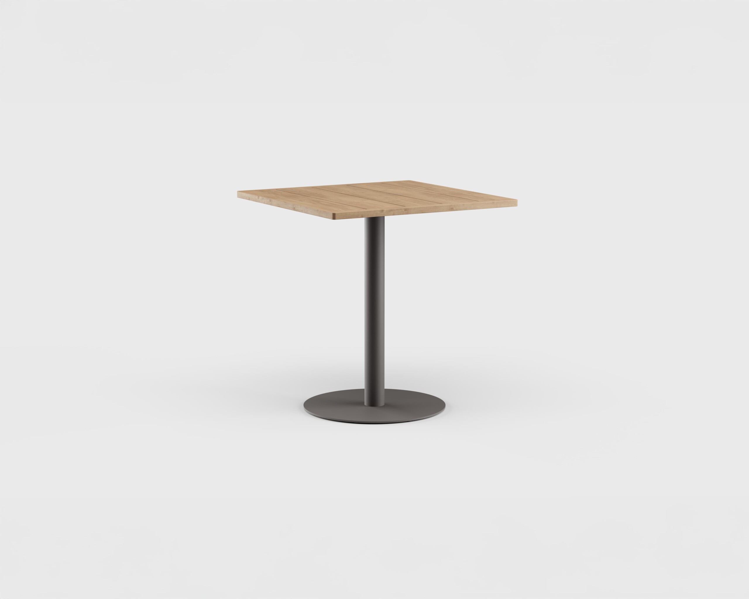 Greenwich Bar Table Pedestal SQ Teak 40&#8243;