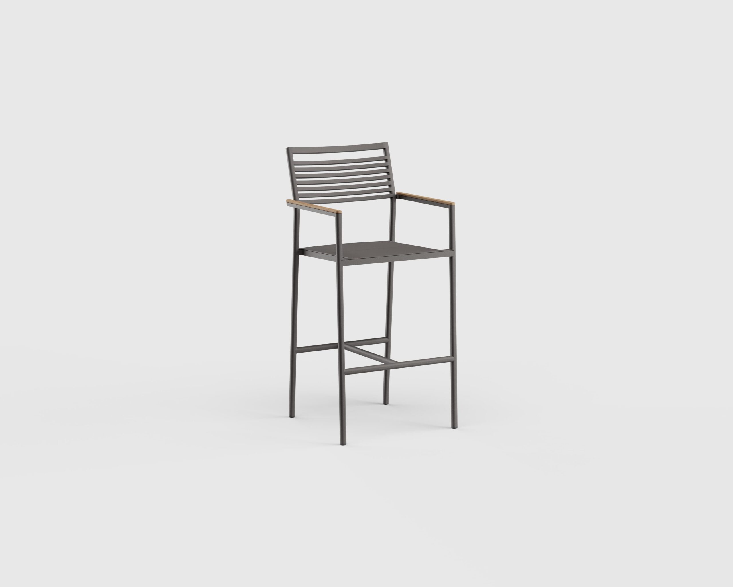 Greenwich Bar Stool Arm Aluminum
