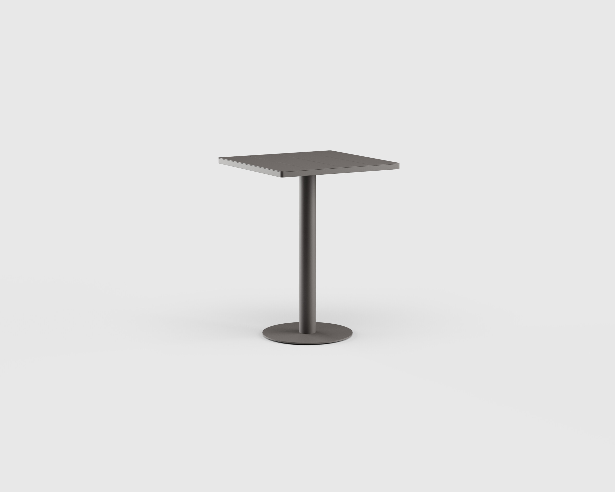 Greenwich Bar Table Pedestal SQ 31,5&#8243; Aluminum Top