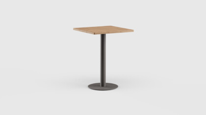 Greenwich Bar Table Pedestal SQ 31,5&#8243; Teak Top