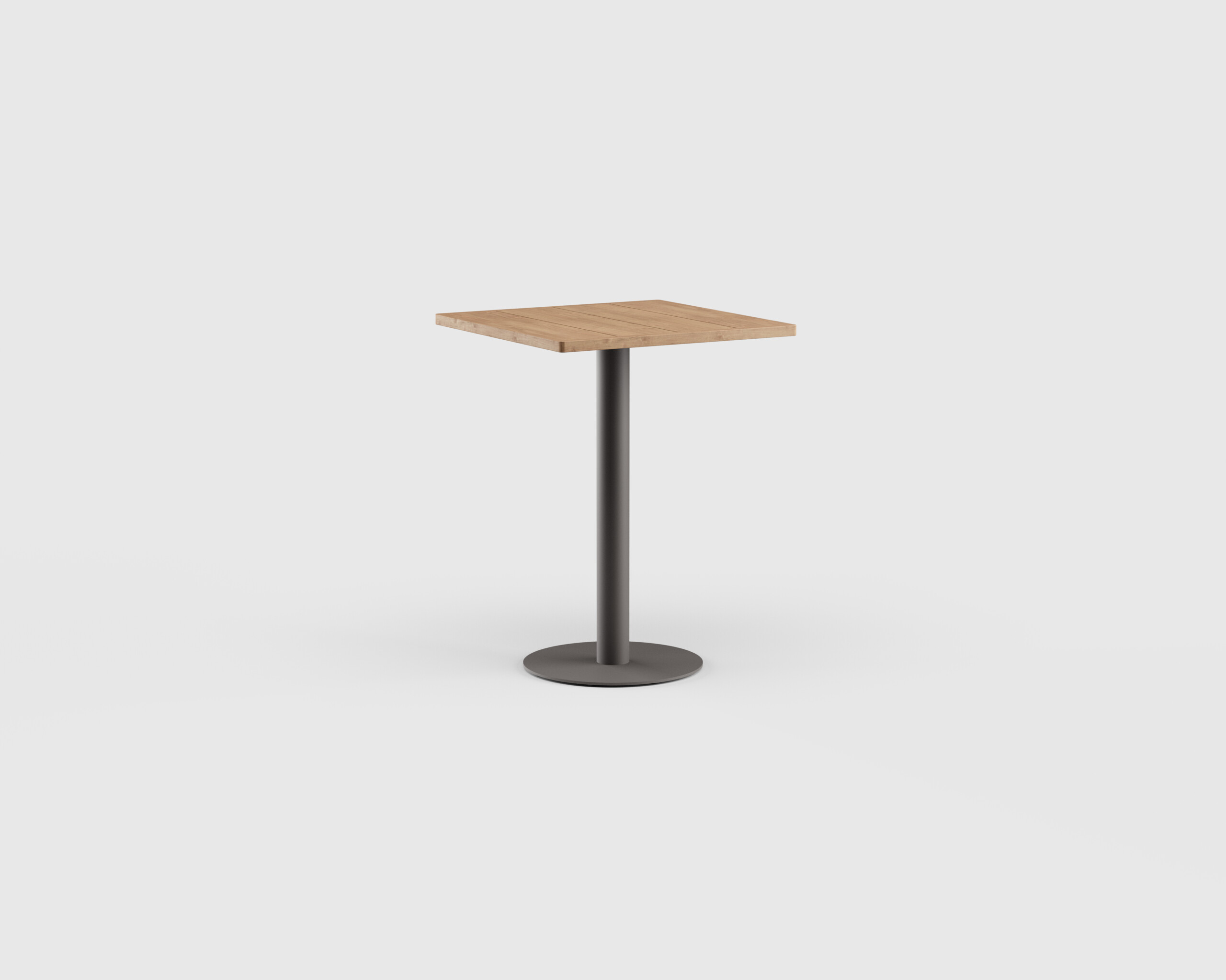 Greenwich Bar Table Pedestal SQ 31,5&#8243; Teak Top