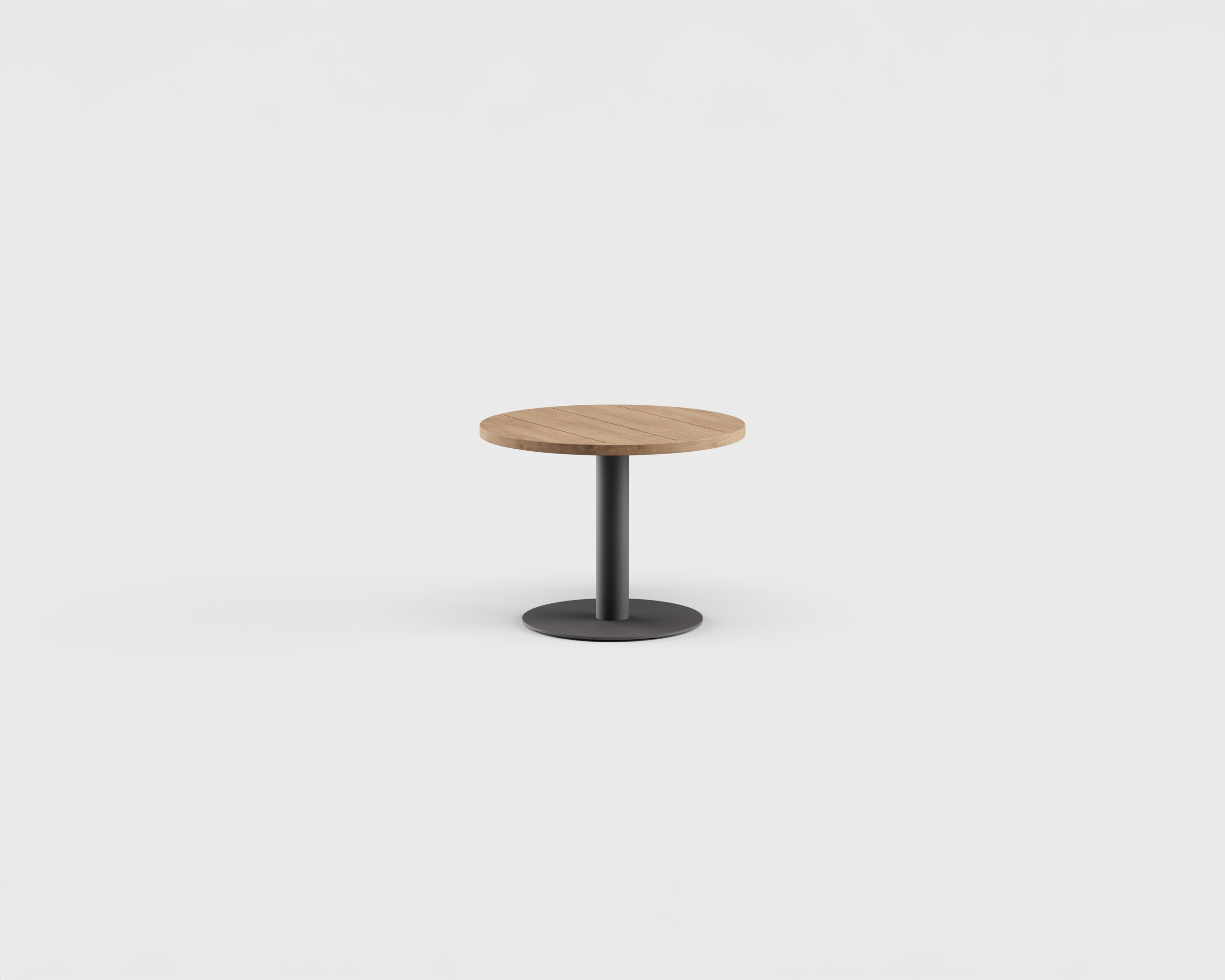 Greenwich Cocktail Table Pedestal RD Teak 31.5&#8243;