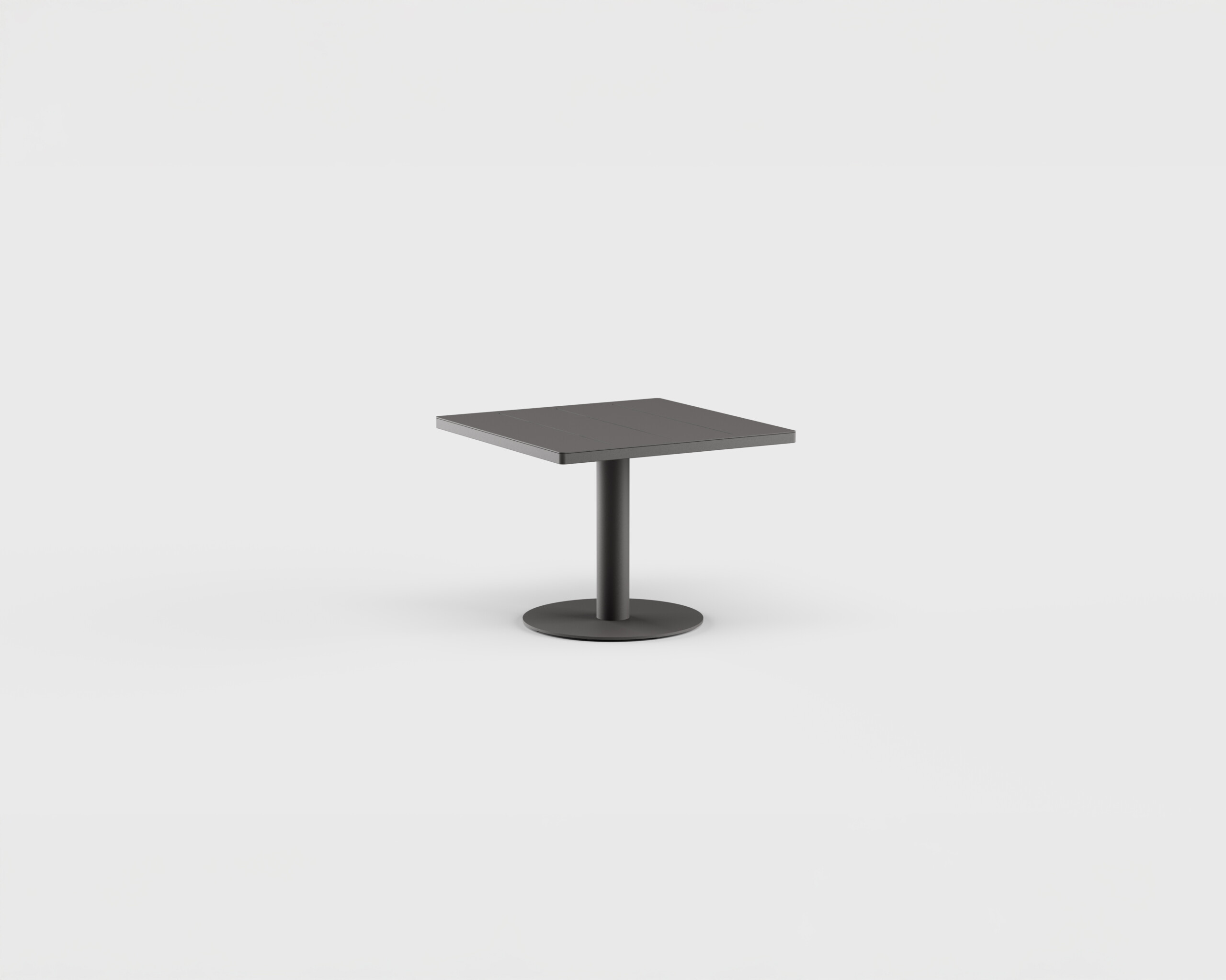 Greenwich Cocktail Table Pedestal SQ Aluminum 31.5&#8243;