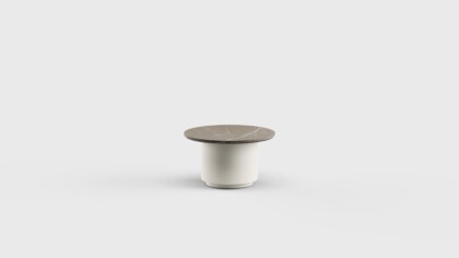 Mercer Side Table RD Stone 26&#8243;