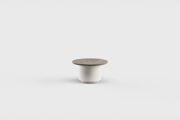 Mercer Side Table RD Stone 26&#8243;