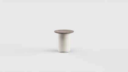 Mercer Side Table RD Stone 20&#8243;