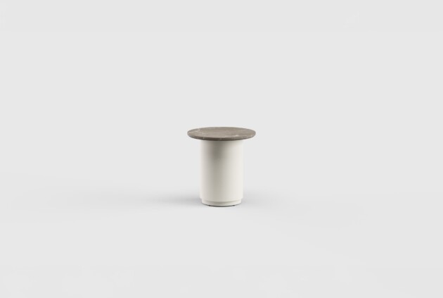 Mercer Side Table RD Stone 20&#8243;