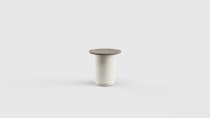 Mercer Side Table RD Stone 20&#8243;