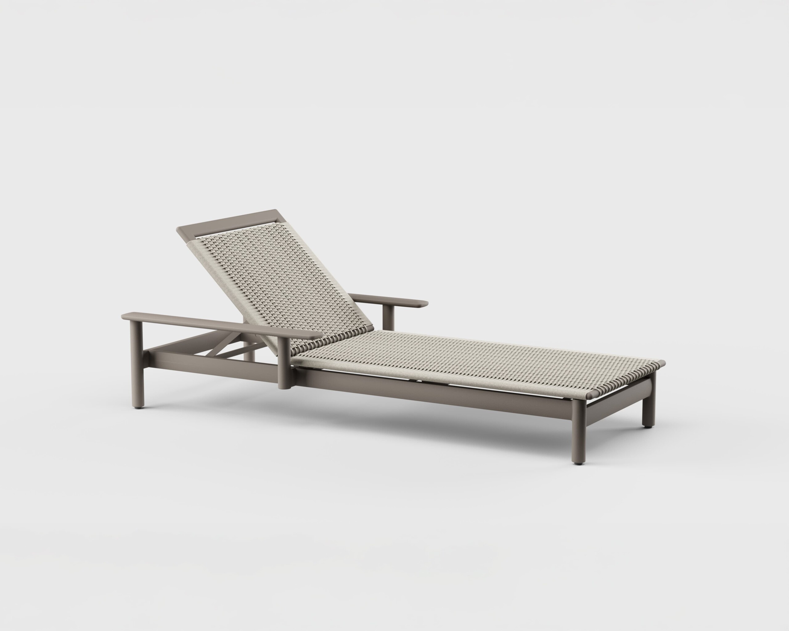 Montauk Chaise Arm Aluminum