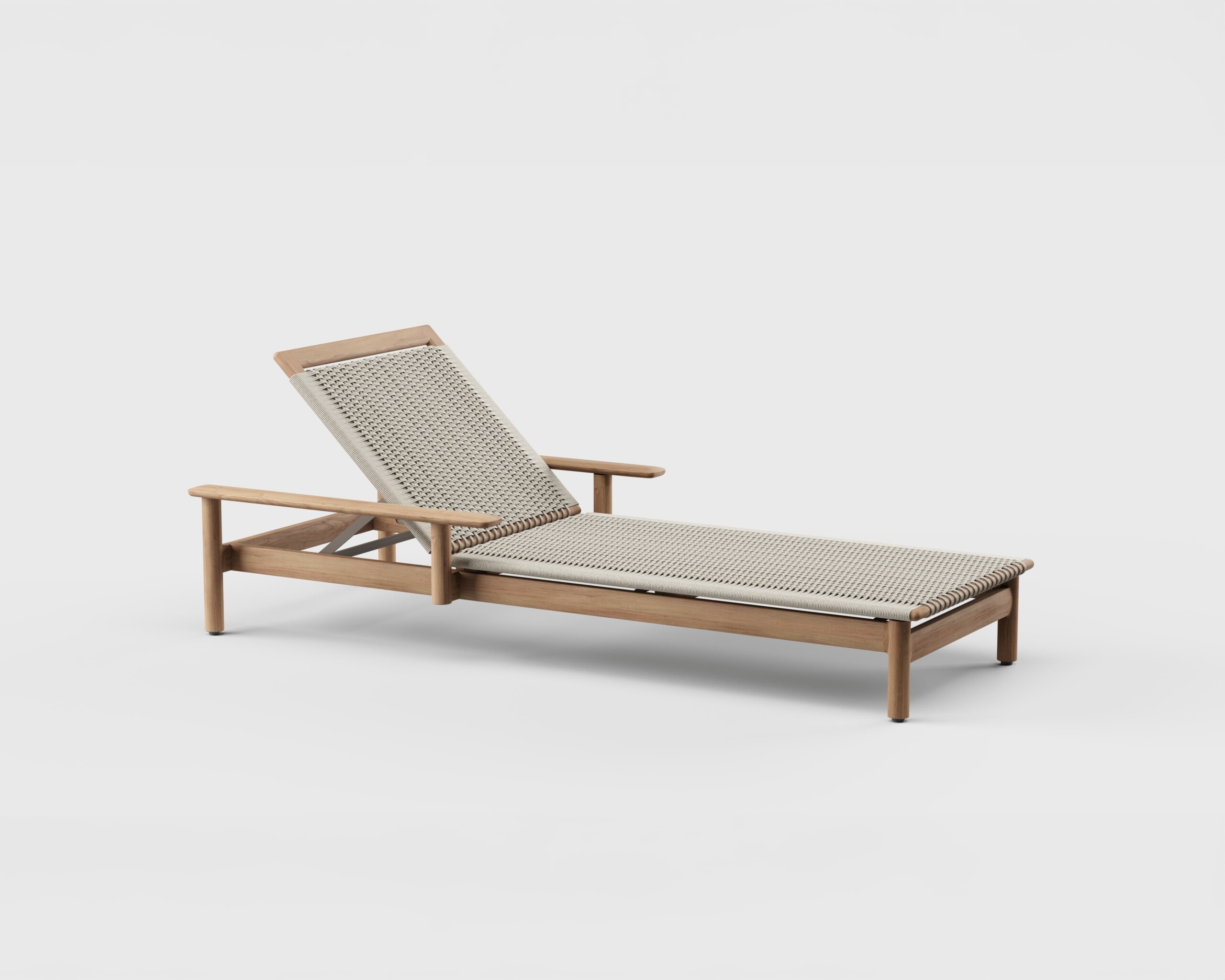 Montauk Chaise Arm Teak