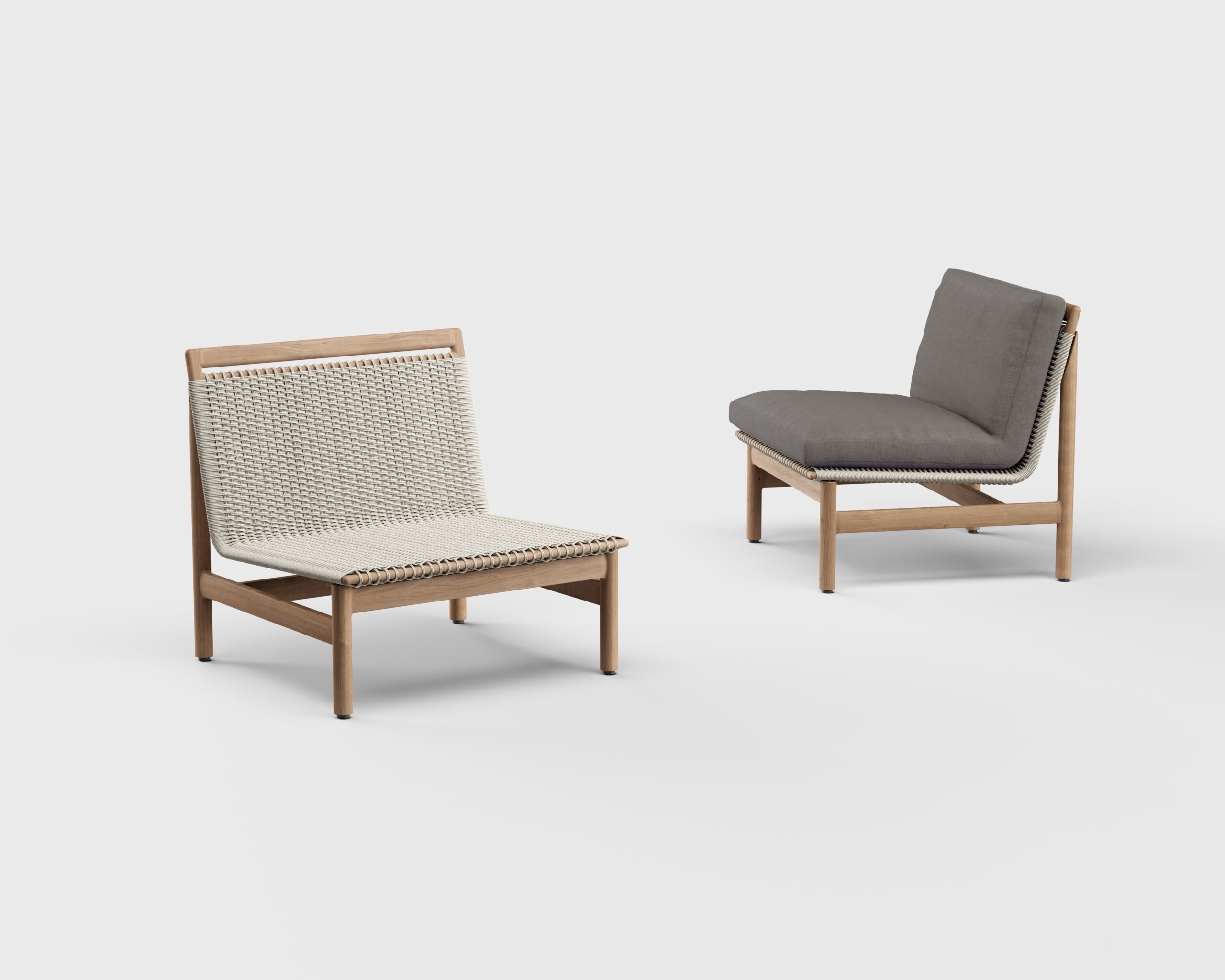 Montauk Lounge Chair Armless Teak