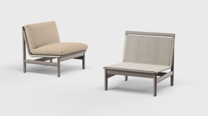 Montauk Lounge Chair Armless Aluminum