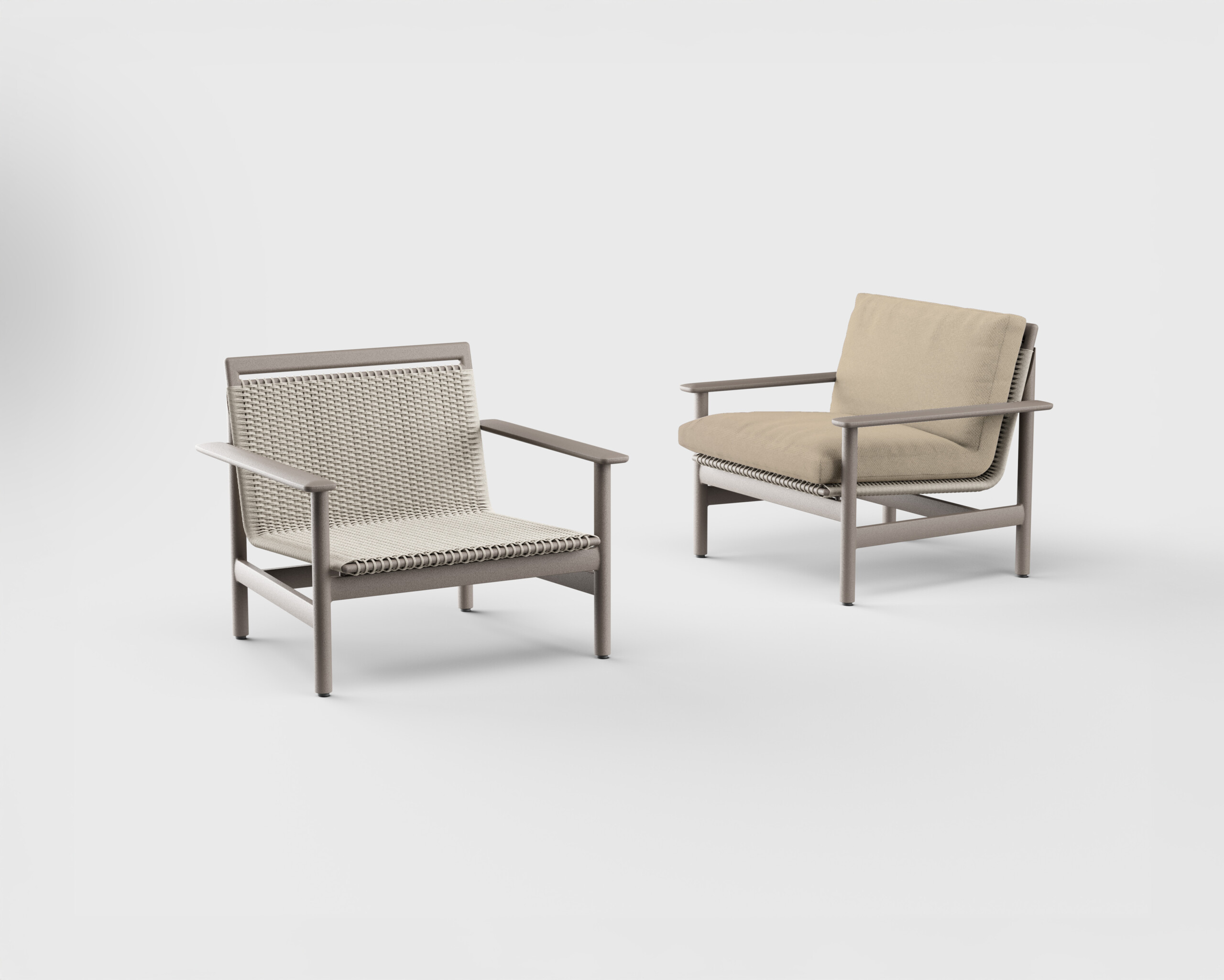 Montauk Lounge Chair Arm Aluminum