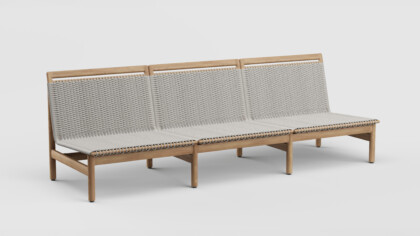 Montauk Sofa Armless Teak 94&#8243;