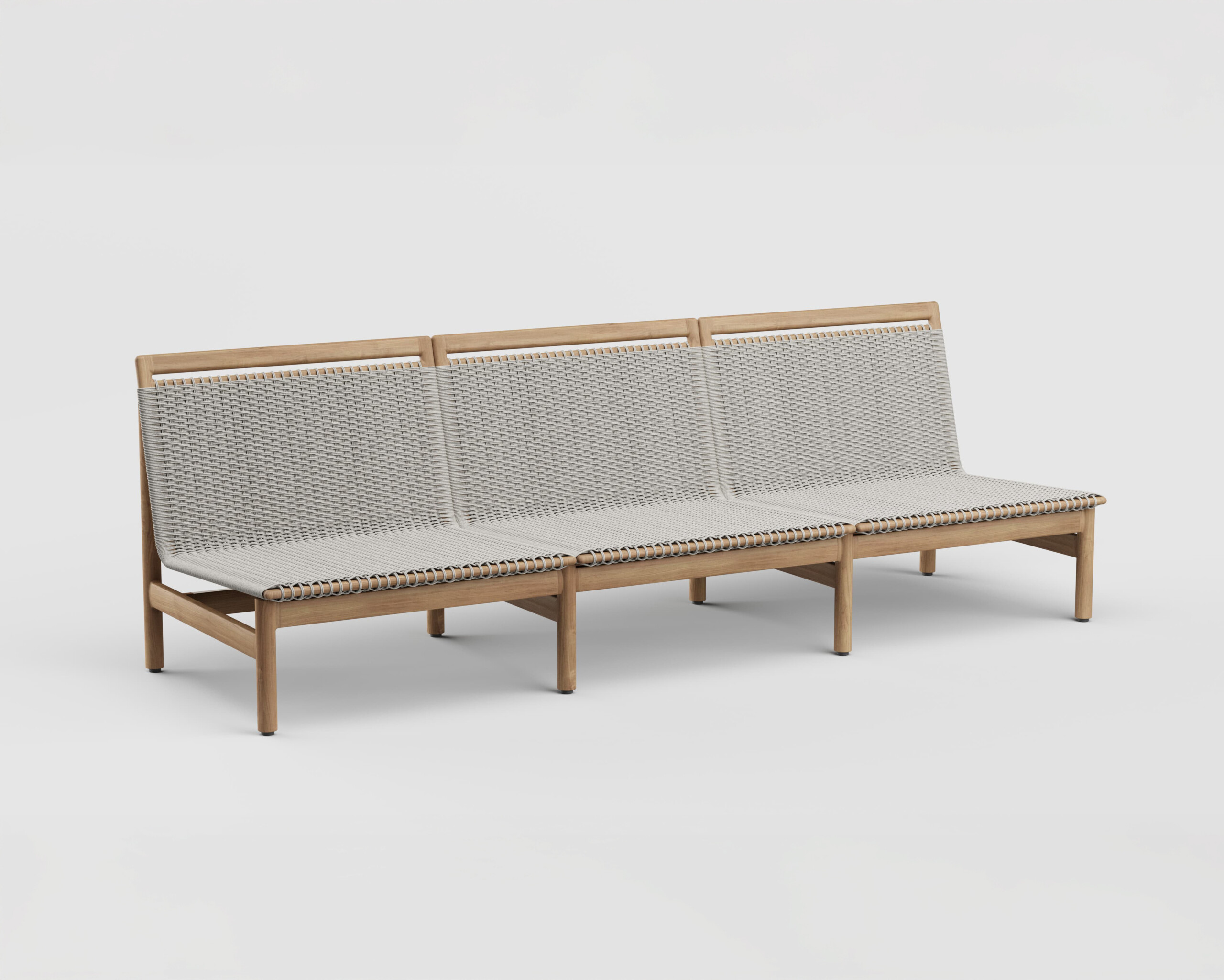 Montauk Sofa Armless Teak 94&#8243;