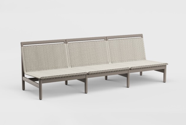 Montauk Sofa Armless Aluminum