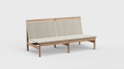 Montauk Sofa Armless Teak 63&#8243;