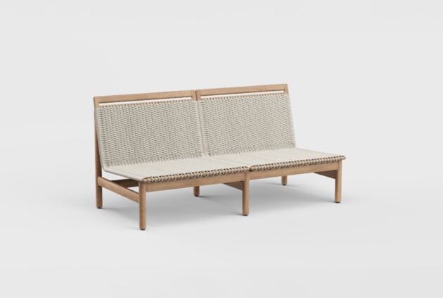 Montauk Sofa Armless Teak 63&#8243;