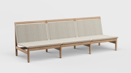 Montauk Sofa Armless Teak 94&#8243;