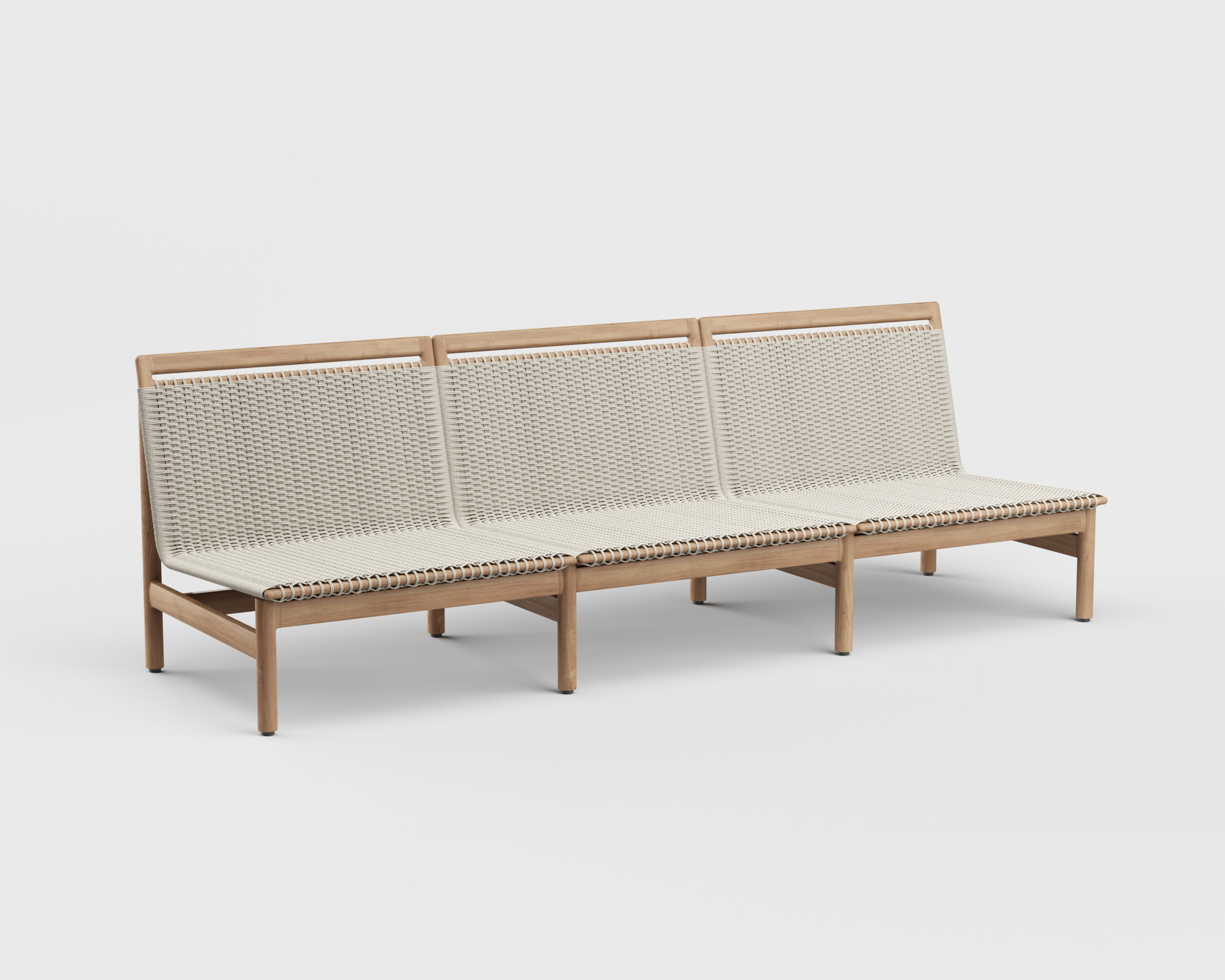 Montauk Sofa Armless Teak 94&#8243;