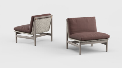 Montauk Lounge Chair Armless Aluminum
