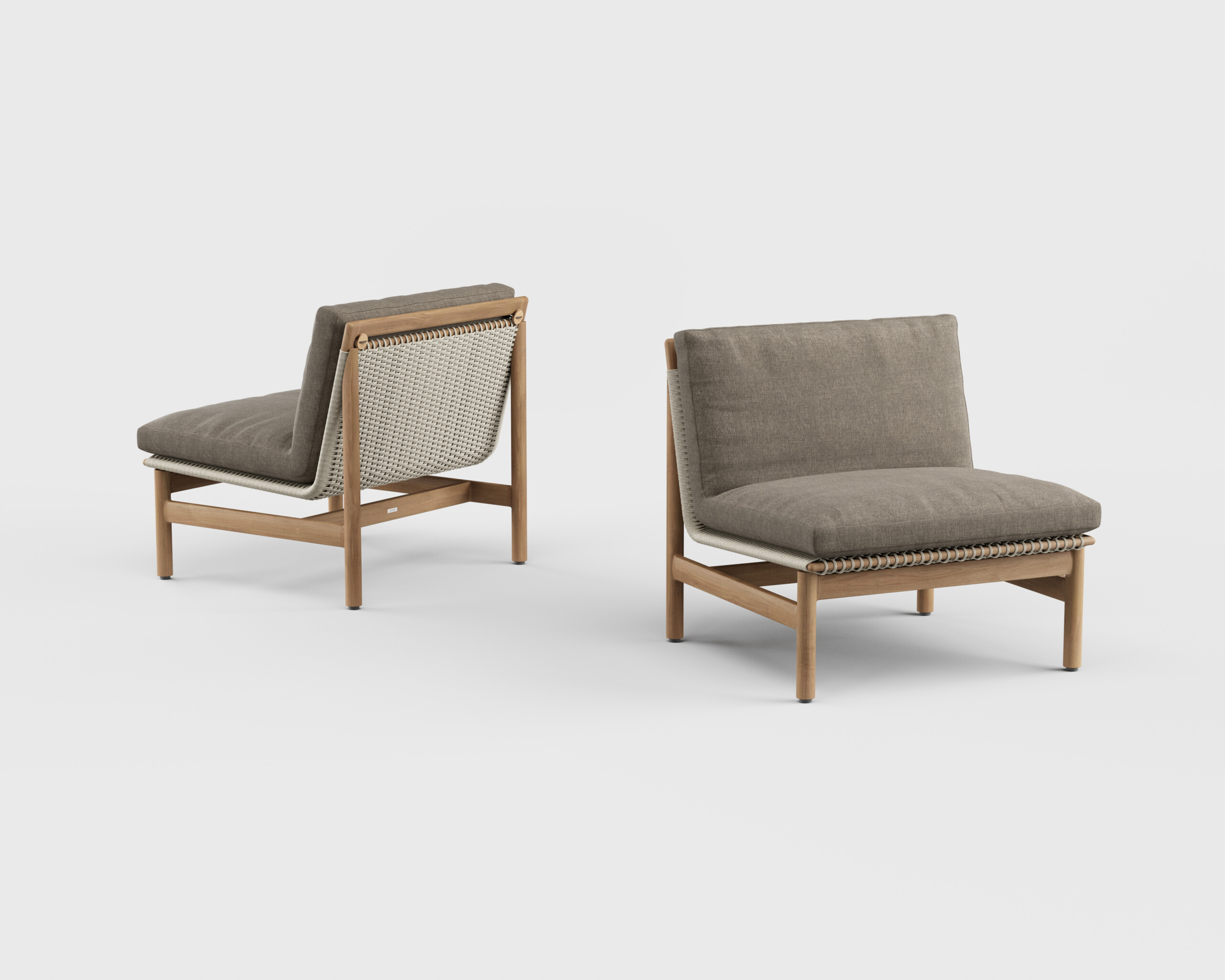 Montauk Lounge Chair Armless Teak
