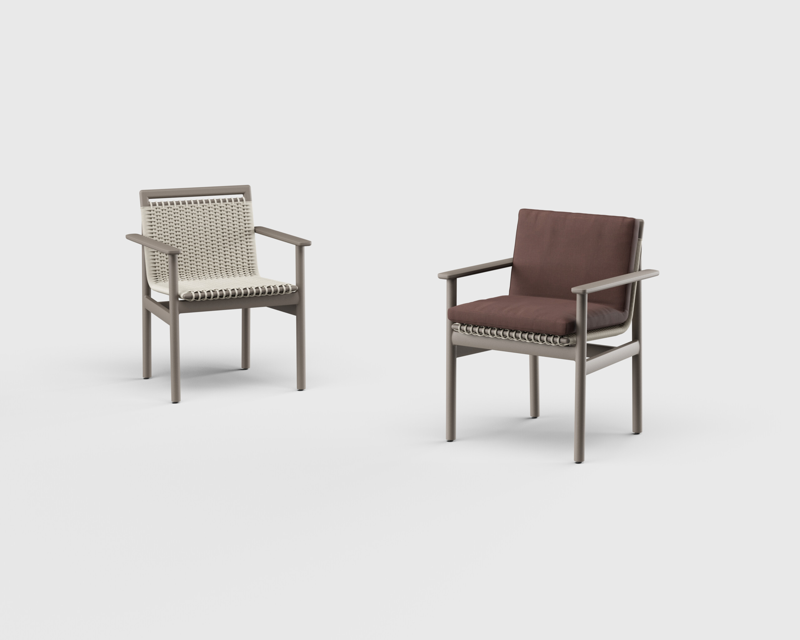 Montauk Dining Arm Chair Aluminum