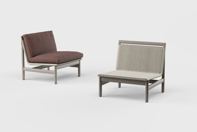 Montauk Lounge Chair Armless Aluminum