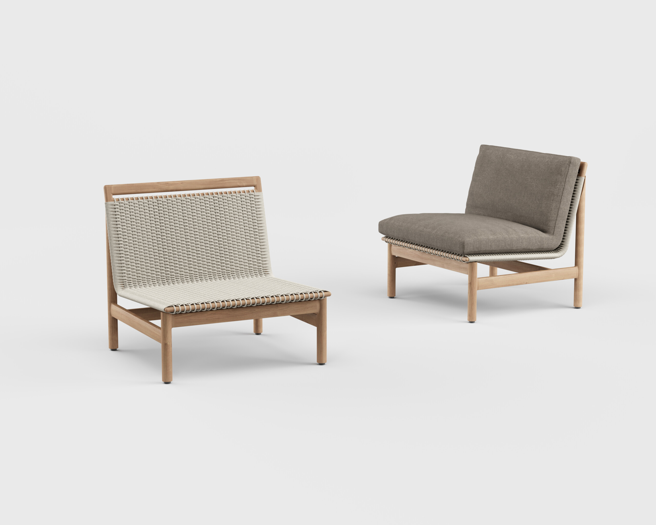 Montauk Lounge Chair Armless Teak