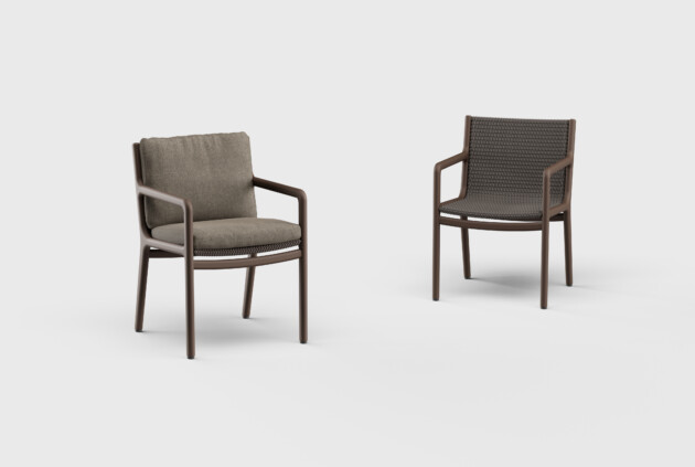 Morellino Dining Arm Chair Aluminum