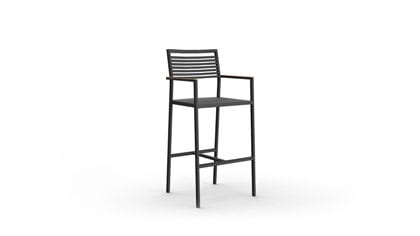 Greenwich Bar Stool Arm Aluminum