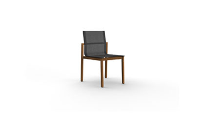 Greenwich Batyline Teak Dining Side Chair Stackable