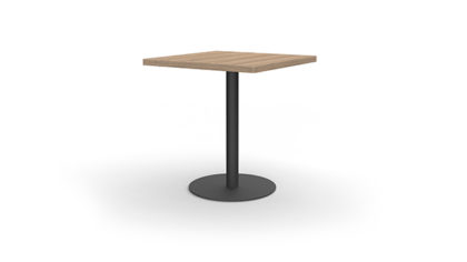 Greenwich Bar Table Pedestal SQ Teak 40&#8243;