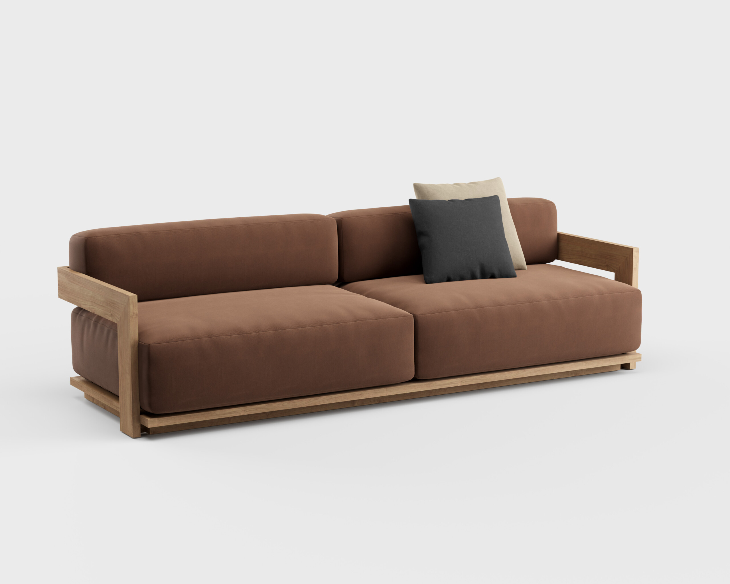 S2 Sofa Teak 95&#8243;