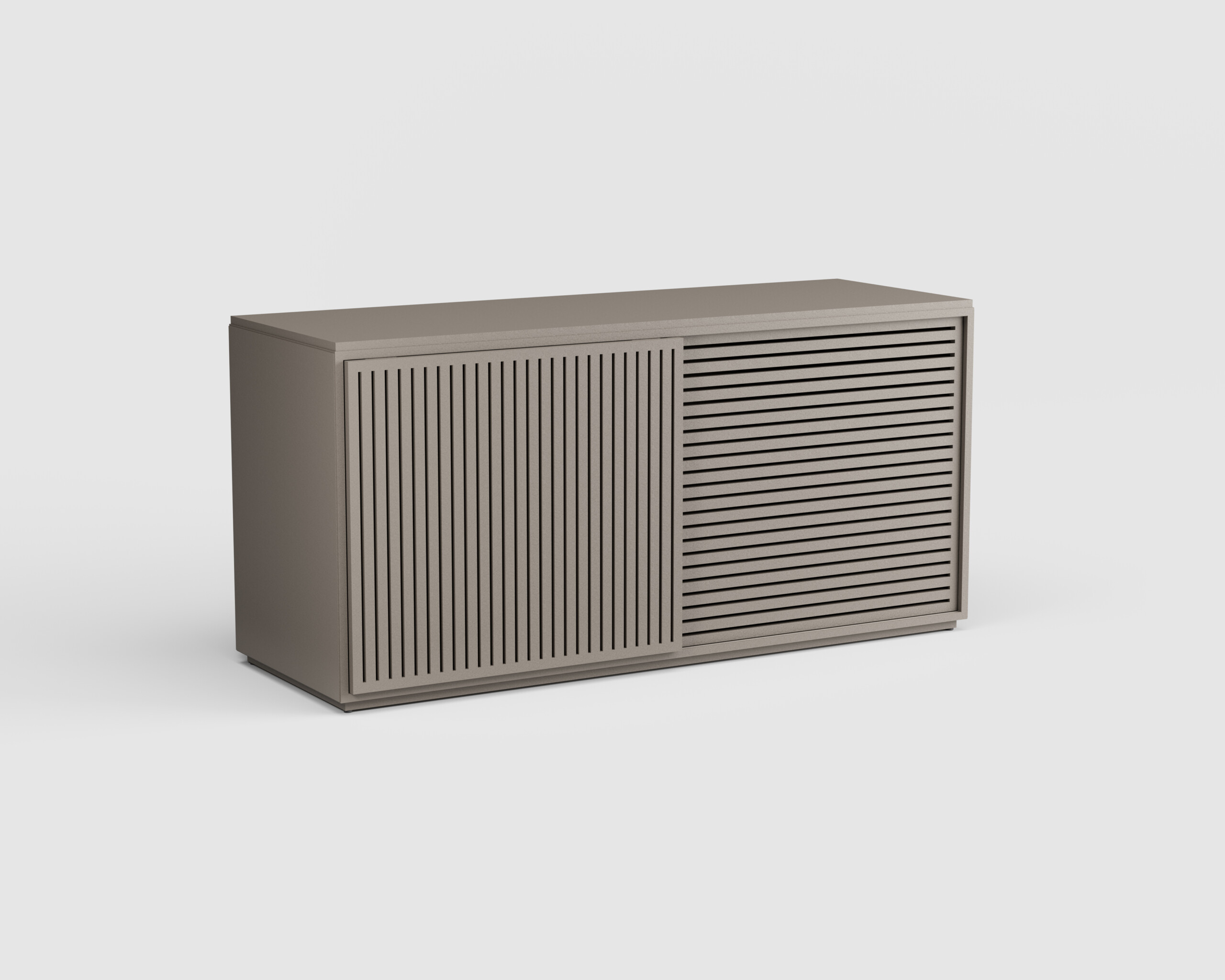 Savoy High Credenza Aluminum Top