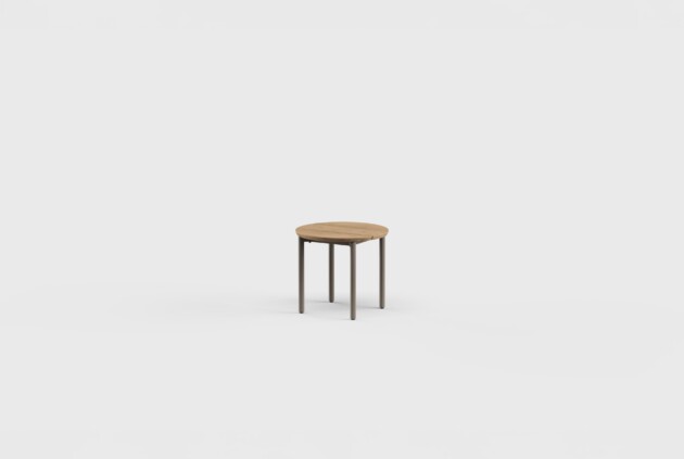 Taos Side Table RD Teak 18&#8243;