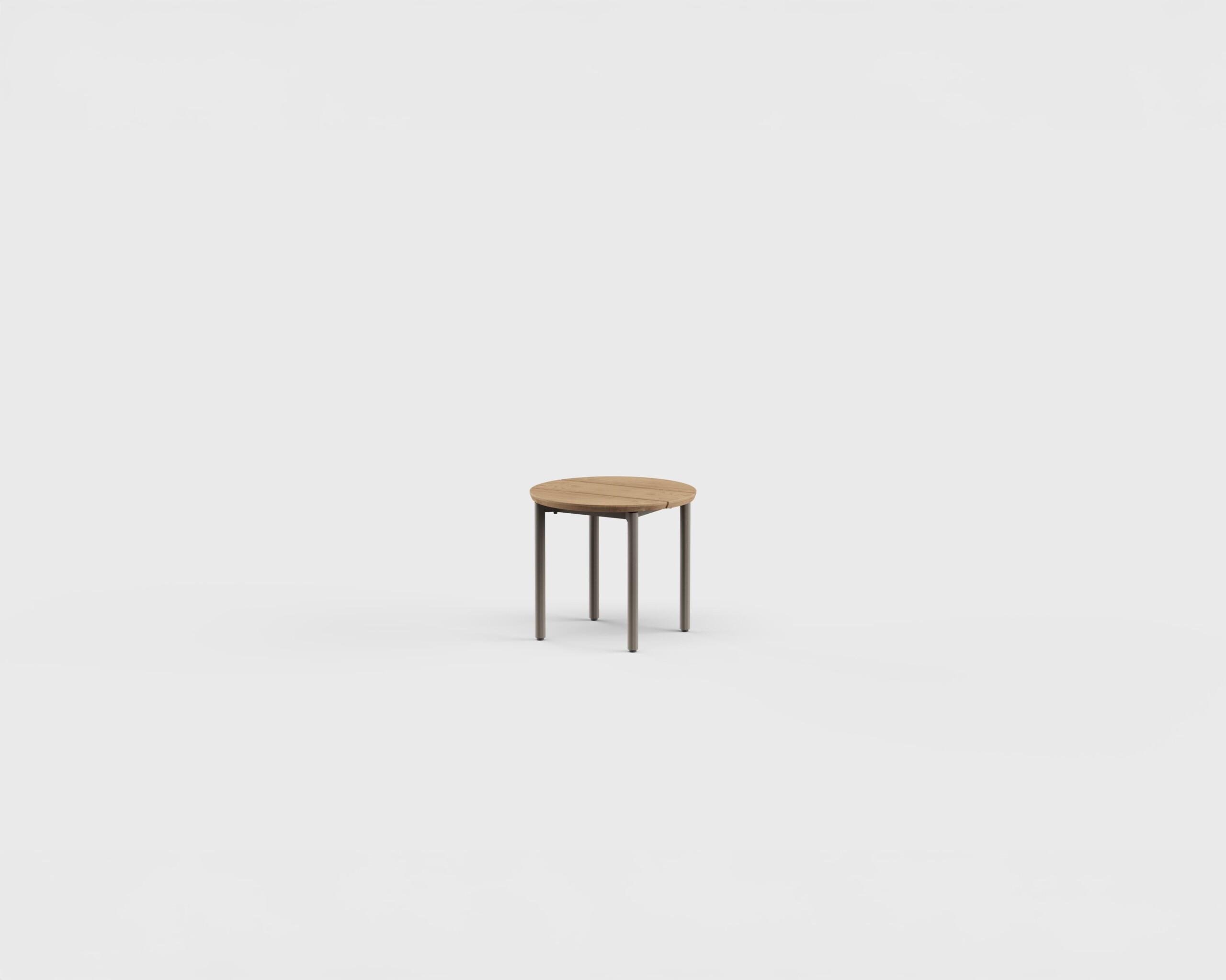 Taos Side Table RD Teak 18&#8243;