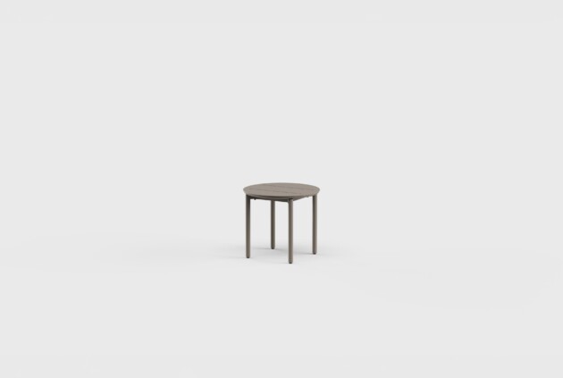 Taos Side Table RD Aluminum 18&#8243;