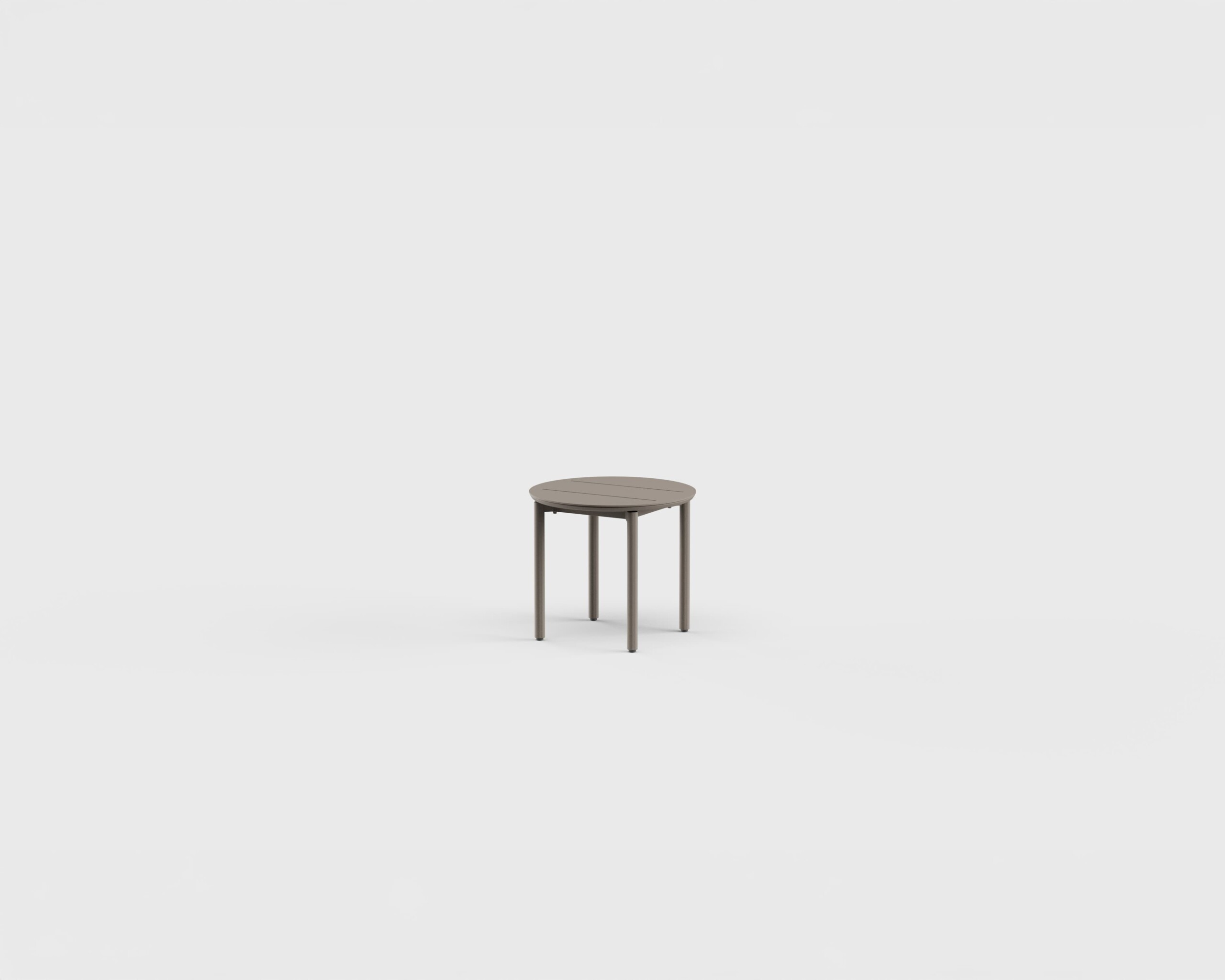 Taos Side Table RD Aluminum 18&#8243;