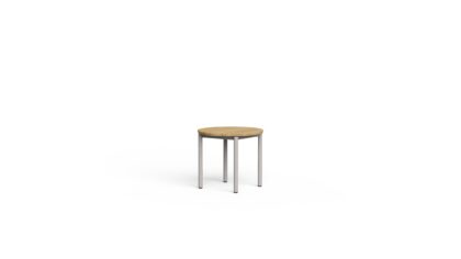 Taos Side Table RD Teak 18&#8243;