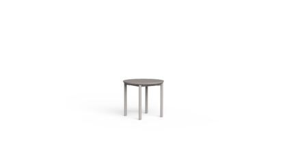 Taos Side Table RD Aluminum 18&#8243;