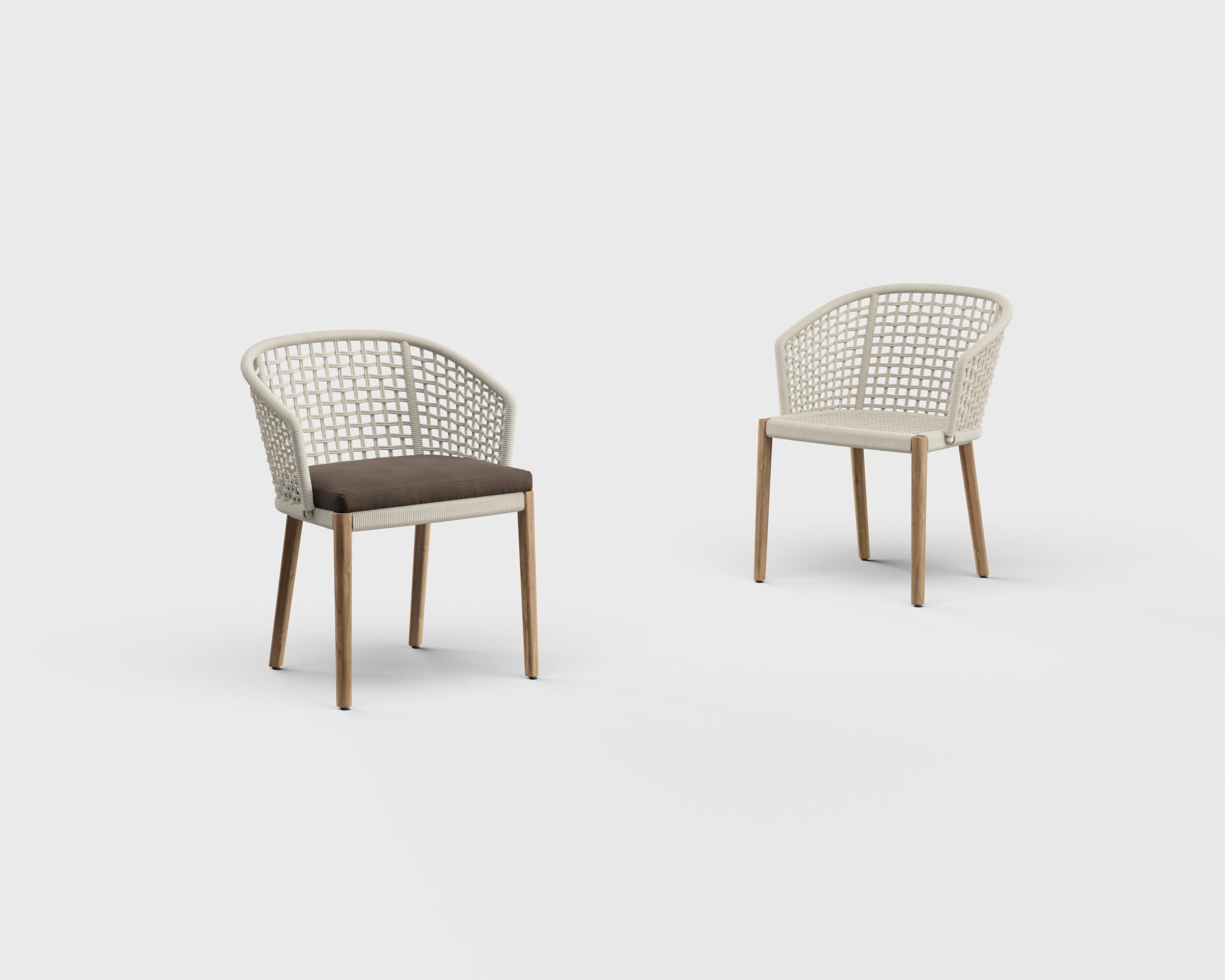 Tribeca Dining Arm Chair Teak Leg