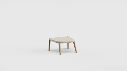 Tribeca Ottoman Teak Leg