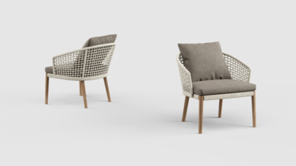 Tribeca Lounge Chair Teak Leg