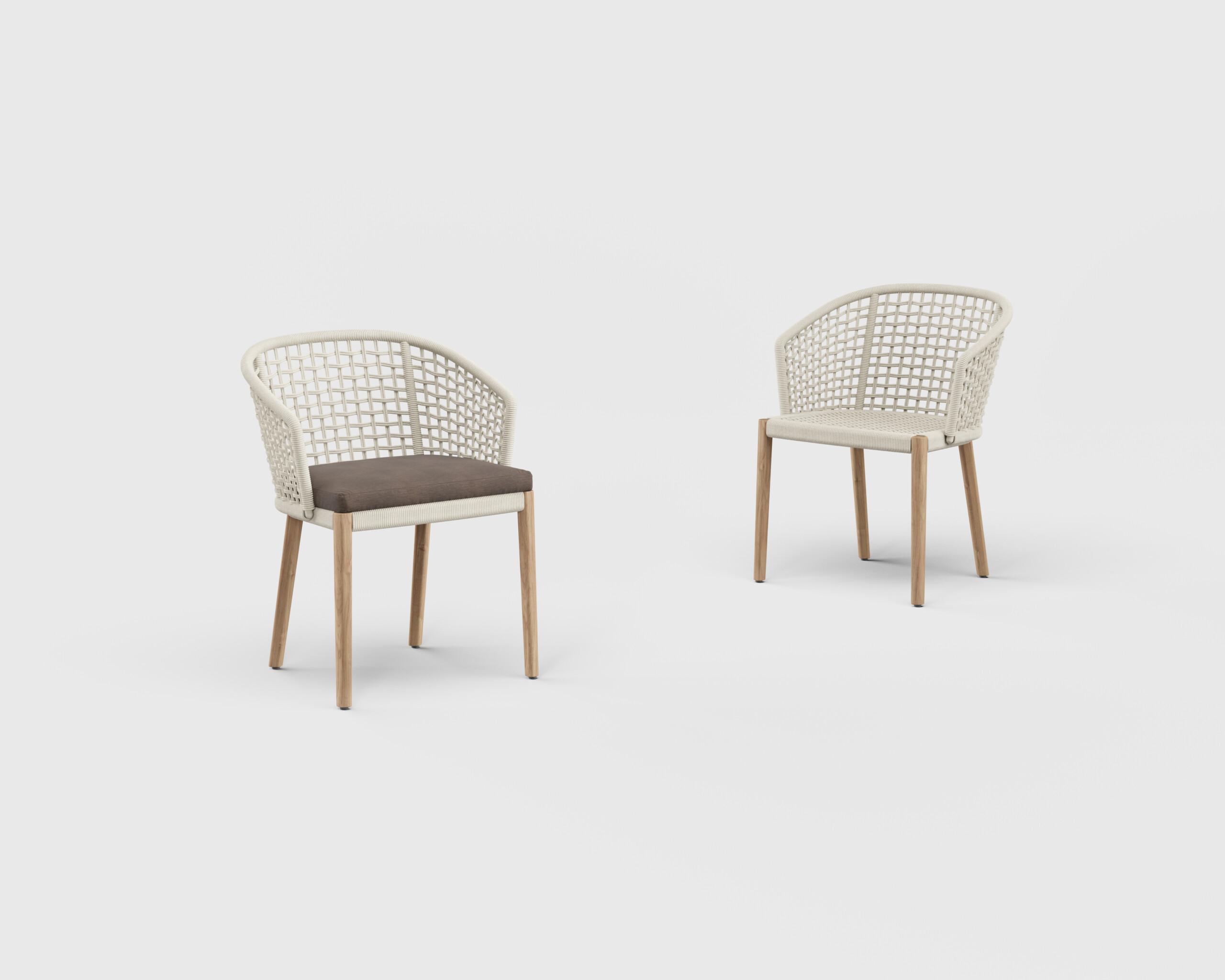 Tribeca Dining Arm Chair Teak Leg